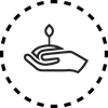 hand holding plant icon